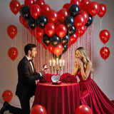 100PCS Red Latex Balloons 12 Inch for Graduation Wedding Valentine Christmas and Party Decorations