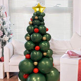 Red Green Gold Balloons Set for Christmas and New Year Party Decorations