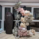 60PCS Black Pink Balloons with Metallic Gold for Boho Birthday Baby Shower Party Decor