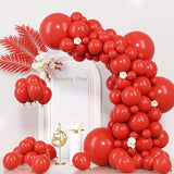 130pcs Red Latex Balloon Set for Wedding Birthday and Christmas Decorations