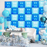 36PCS Navy Blue Double-Sided Foil Balloon Wall Backdrop for Winter Party Decor