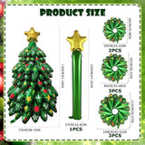 51 Inch Giant Christmas Tree Balloon Self Standing Foil Balloon for Xmas Decor