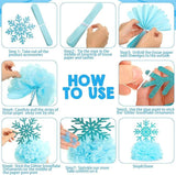 Snowflake Winter Table Centerpieces 12 Sets 25pcs Double-Sided Honeycomb Party Decor