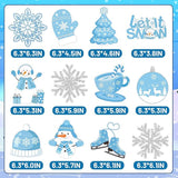 Winter Honeycomb Table Centerpieces 12pcs Snowflake Decorations for Party