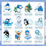 Winter Arctic Animal Table Centerpieces 12pcs Honeycomb Decorations for Birthday Party