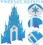 Frozen Castle Table Centerpiece Glitter Winter Snowflake Decorations for Girls Birthday Party