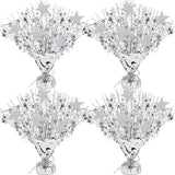Silver Foil Spray Table Centerpieces 4pcs 12’’ Winter Wedding Birthday Christmas Decor