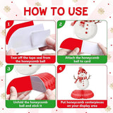Christmas Santa Baby Honeycomb Table Centerpieces 9pcs Snowman Winter Party Decor