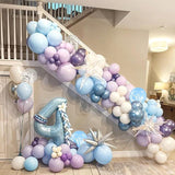Frozen Theme Balloons 50pcs Blue Purple Snowflake Birthday and Baby Shower Decor