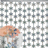 2pcs Iridescent Silver Snowflake Tinsel Backdrop Curtains for Winter Wonderland Party