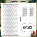 2pcs Iridescent Silver Snowflake Tinsel Backdrop Curtains for Winter Wonderland Party