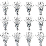 12-Pc Silver Metallic Foil Star Centerpieces for Birthday and Holiday Party Decor