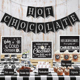 Christmas Hot Chocolate Bar Kit with Banner, Labels, Cup Tags & Toppings