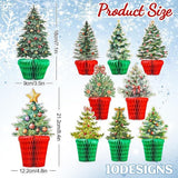Whaline Christmas Tree Honeycomb 3D Paper Table Centerpieces Red Green 10 Pcs