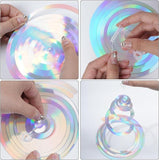 28 Pack Iridescent Ceiling Swirl Foil Hanging Streamers Party Celebration Decorations