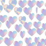 10 Pcs Holographic Iridescent Love Heart Hanging Garlands Birthday Wedding Party Decorations