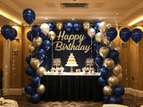 145-Piece Navy Blue Balloon Arch Kit in Various Sizes for Parties & Events