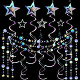 Iridescent Galaxy Streamer Set for Wedding Disco and Birthday Party Decorations