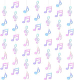 Iridescent Music Notes Party Decorations Garland Banner for Birthday Wedding and Baby Shower