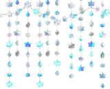 Iridescent Leaf Garland with Hanging Streamers for Birthday Wedding and Party Decorations