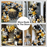 Black, Gold & Silver Balloon Garland Kit: New Year's Eve Party Decor