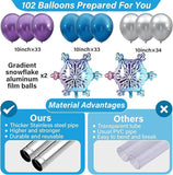 Snow Party Balloon Column Stand Kit with Adjustable Towers for Winter Wonderland Parties