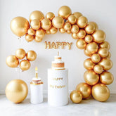 145PCS Metallic Gold Balloon Arch Kit with Mixed Sizes for Birthday Party Decorations