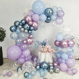 Princess Balloon Arch Kit: Pink, Purple & Blue Snowflake Balloons
