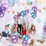 150PCS Blue Purple Frozen Balloon Arch Kit for Birthday Winter Wonderland Party