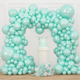 116PCS Teal Blue Pearl Balloon Arch Kit for Wedding Birthday Baby Shower Party