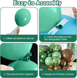 Dinosaur Balloon Arch Kit with Green Brown Forest Print Balloons for Boys Party