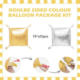 Light Gold Foil Balloon Wall 25pcs Double Sided Arch Kit Party Decor