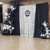 Metallic Silver Balloon Garland Arch Kit 150pcs Chrome Balloons Party Decor
