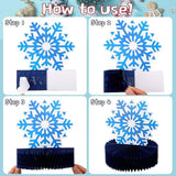 Winter Snowflake Table Centerpieces 12pcs 3D Honeycomb Decorations for Party