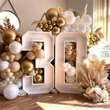 Beige White Gold Balloons 60 Pack Metallic Confetti Party Decorations