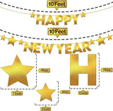 Gold Happy New Year Banner 10 Feet New Years Eve Party Decorations 2026