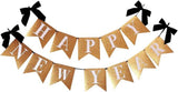 Gold Glitter Happy New Year Banner 10 Feet Party Sign and Decorations 2026