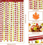 Fall Metallic Tinsel Backdrop 3 Pack 3.3x6.6ft Autumn Thanksgiving Party Decor