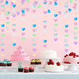 Iridescent Heart Garland Set for Wedding Bachelorette Party and Valentines Decor