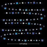 Iridescent 18th Birthday Number Garland with Twinkle Star Streamer for Party Decor