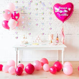 Iridescent 37FT Heart Garland Banner for Wedding Engagement Birthday and Party Decor