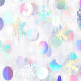 Iridescent Holographic Snowflake Garland for Christmas Winter Birthday and New Year Decor