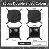 25pcs Black Square Foil Balloons Wall Backdrop Balloon Arch Kit for 2026 Party Decorations