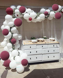 Maroon Graduation Party Decorations 2026 Balloon Arch Kit with White Silver Confetti Balloons 134pcs