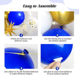 Royal Blue Gold Balloon Garland Arch Kit 136pcs Star Balloons Party Decor