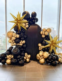 Black Gold Balloon Garland Arch Kit 110pcs Starburst Balloons Party Decor
