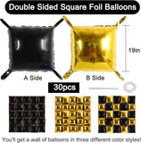 Gold Black Foil Balloon Wall 30pcs Double Sided Arch Kit Party Decor