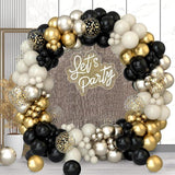Black Gold Balloon Garland Arch Kit 152pcs Confetti Balloons 50th Birthday Party