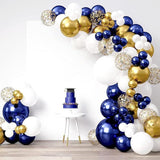 Navy Blue & Gold Balloon Arch Kit - 99pcs Party Decorations