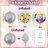 6 Pcs 22 Inch 4D Disco Ball Balloons: Party Decorations